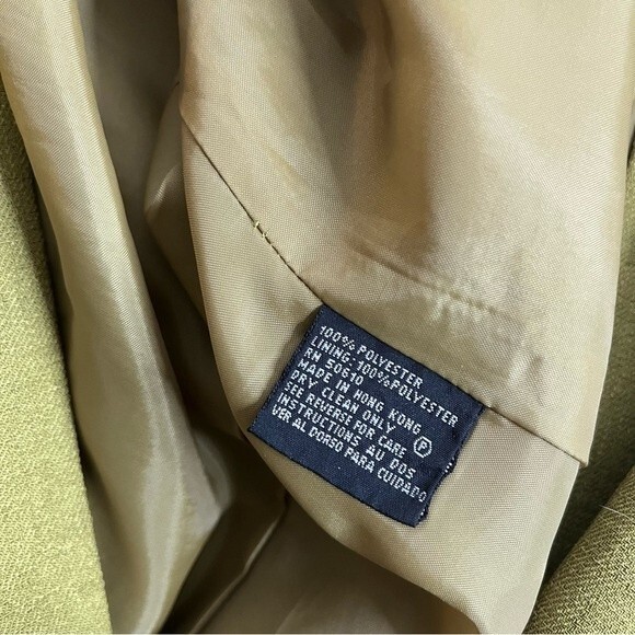 KASPER ASL Chartreuse Green Dress Short Sleeve Button Up Lined Size 6P Vintage - Picture 7 of 11